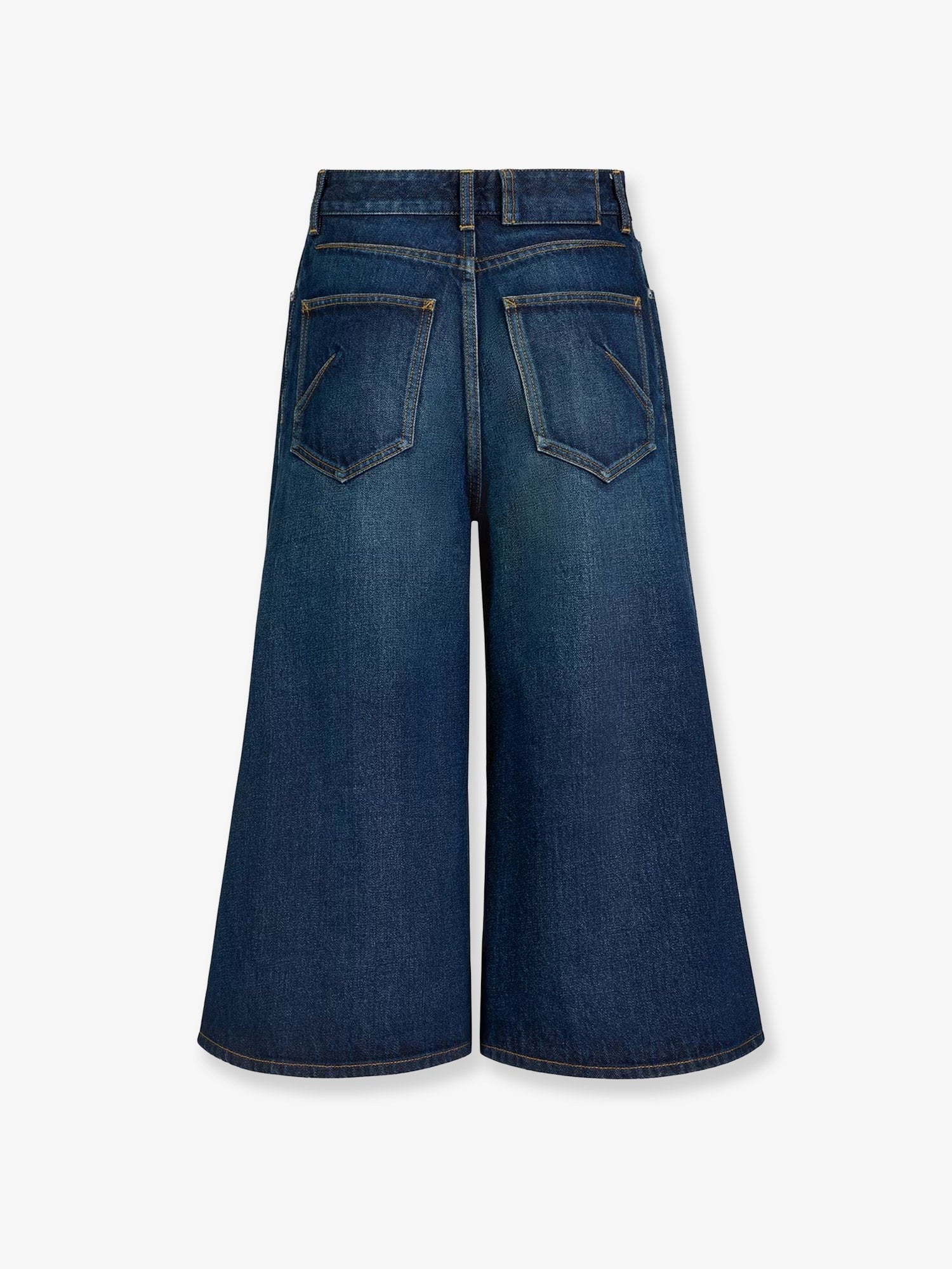 ALAIA - Blue denim Bermuda shorts