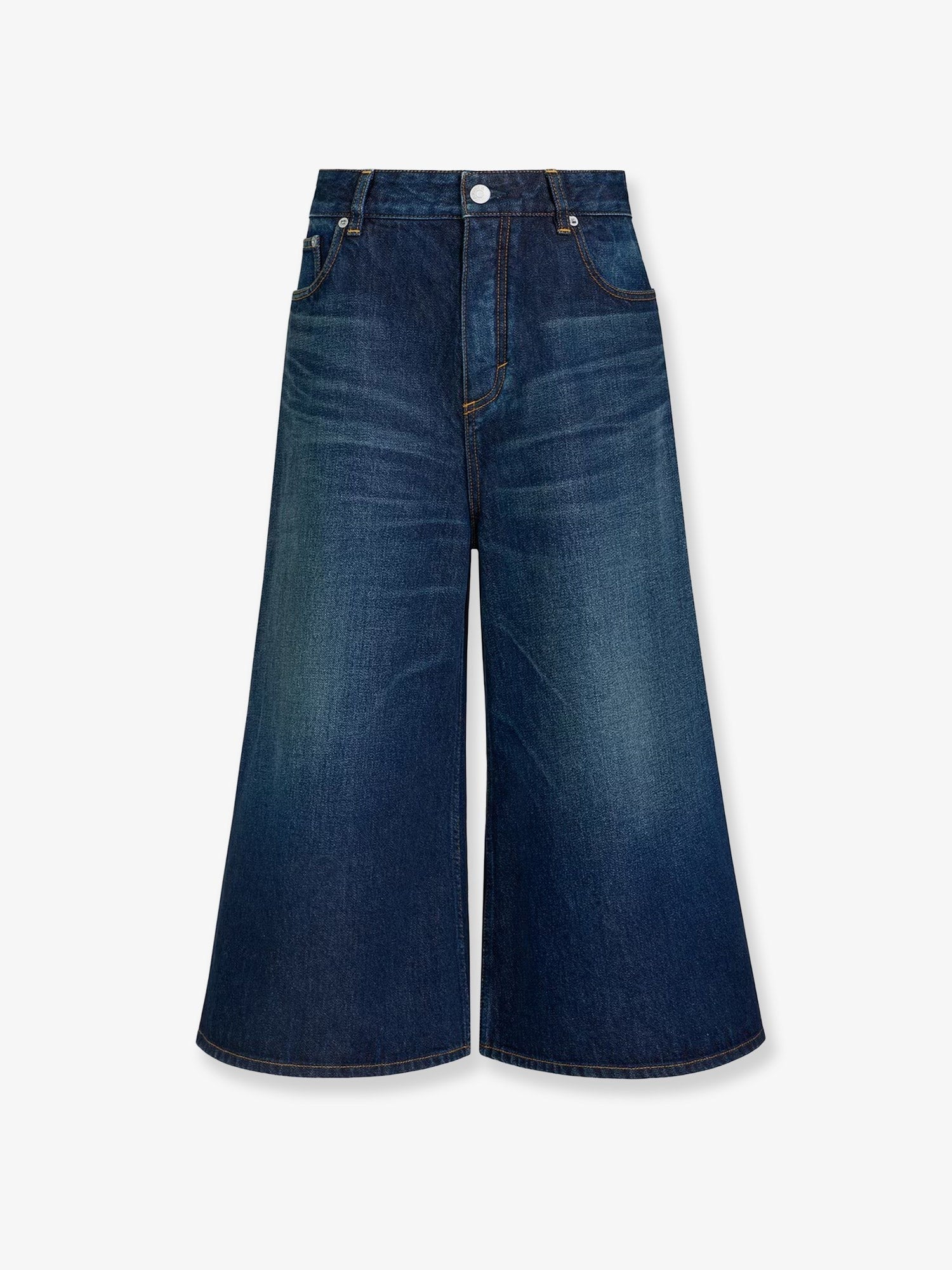 ALAIA - Blue denim Bermuda shorts
