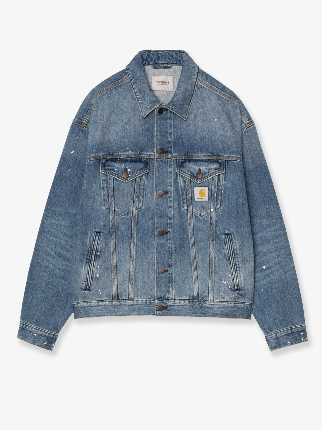 Carhartt Wip - Blue denim jacket with distressed effect blue-denim-jacket-with-distressed-effect_578d6dbe-2563-4b0c-9f00-a0cfb7b3ade0