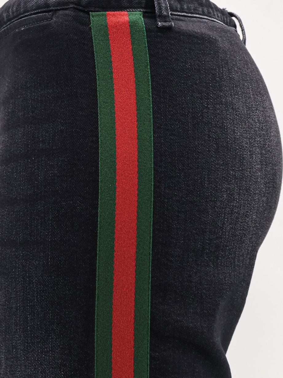 Gucci Gucci - Blue denim jeans with Nastro Web profiles
