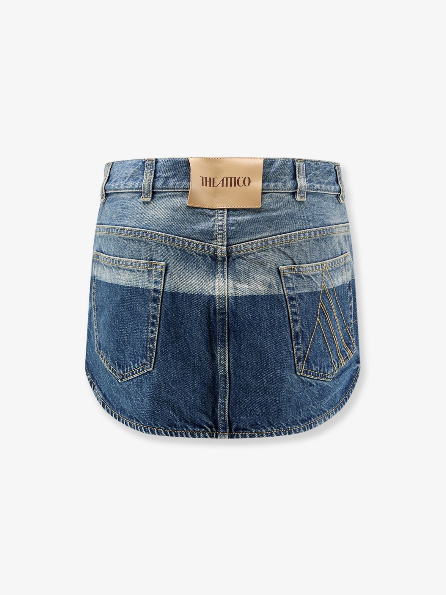 The Attico - Blue denim mini skirt