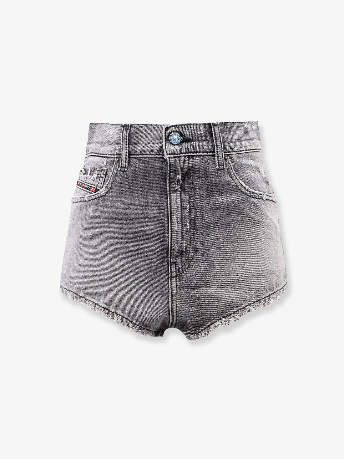 Diesel Blue denim shorts with a destroyed effect