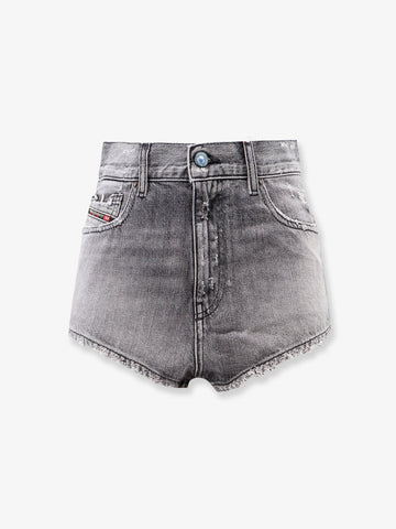 Diesel - Blue denim shorts with a destroyed effect blue-denim-shorts-with-a-destroyed-effect