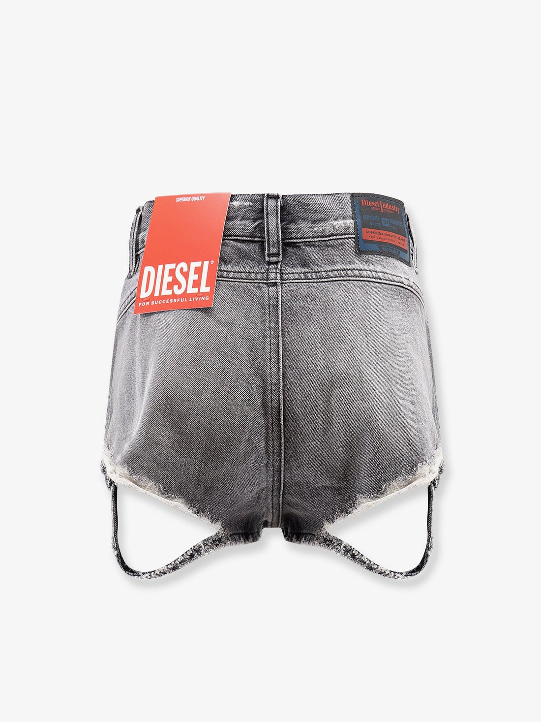 Diesel Blue denim shorts with a destroyed effect