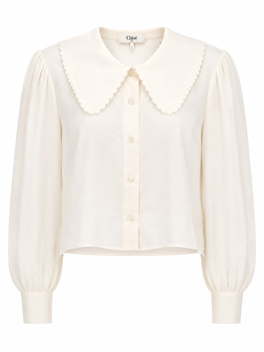 CHLOÉ - BLUSA CON MANICHE A SBUFFO IN CRÊPE DE CHINE blusa-con-maniche-a-sbuffo-in-crepe-de-chine_5b85e506-b56b-40e7-8472-7402ed818756