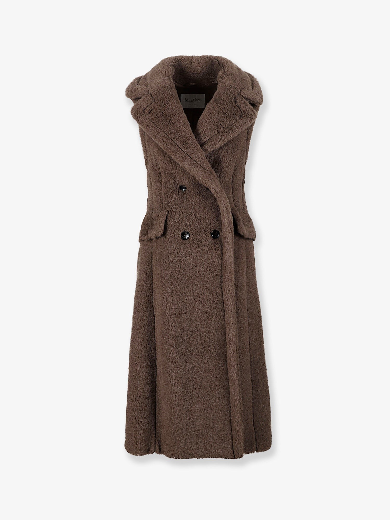 Boario sleeveless alpaca blend coat