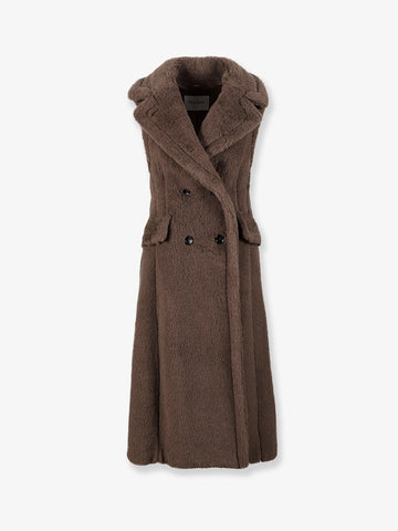 Boario sleeveless alpaca blend coat