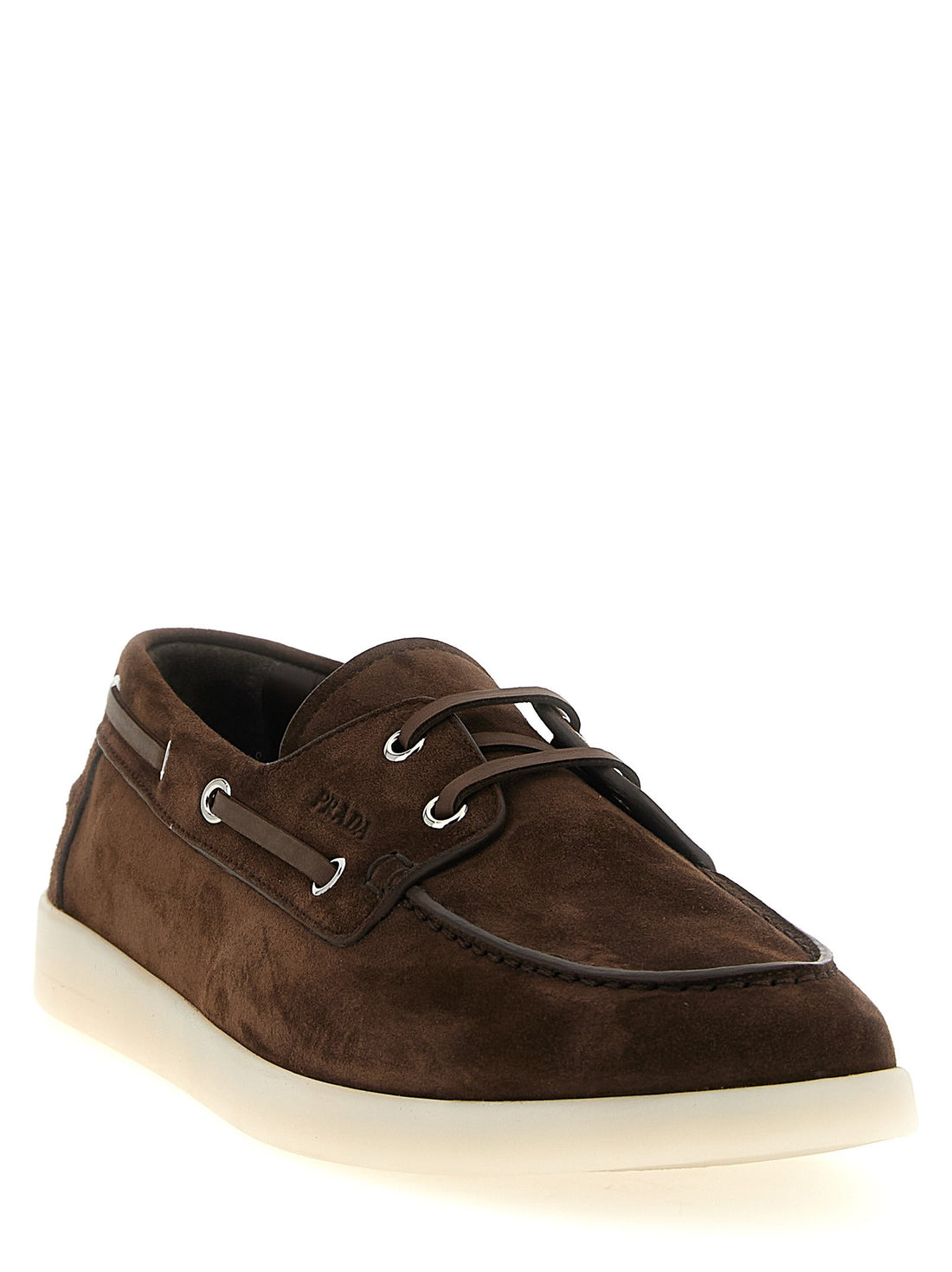 PRADA - Boat loafers Brown
