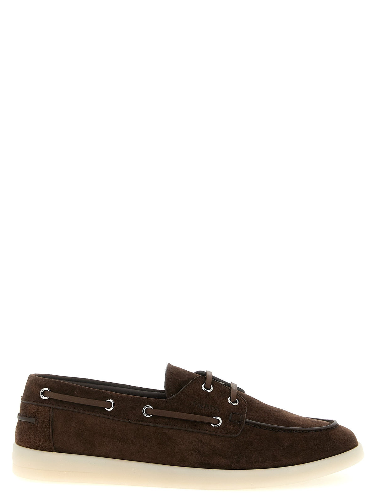PRADA - Boat loafers Brown