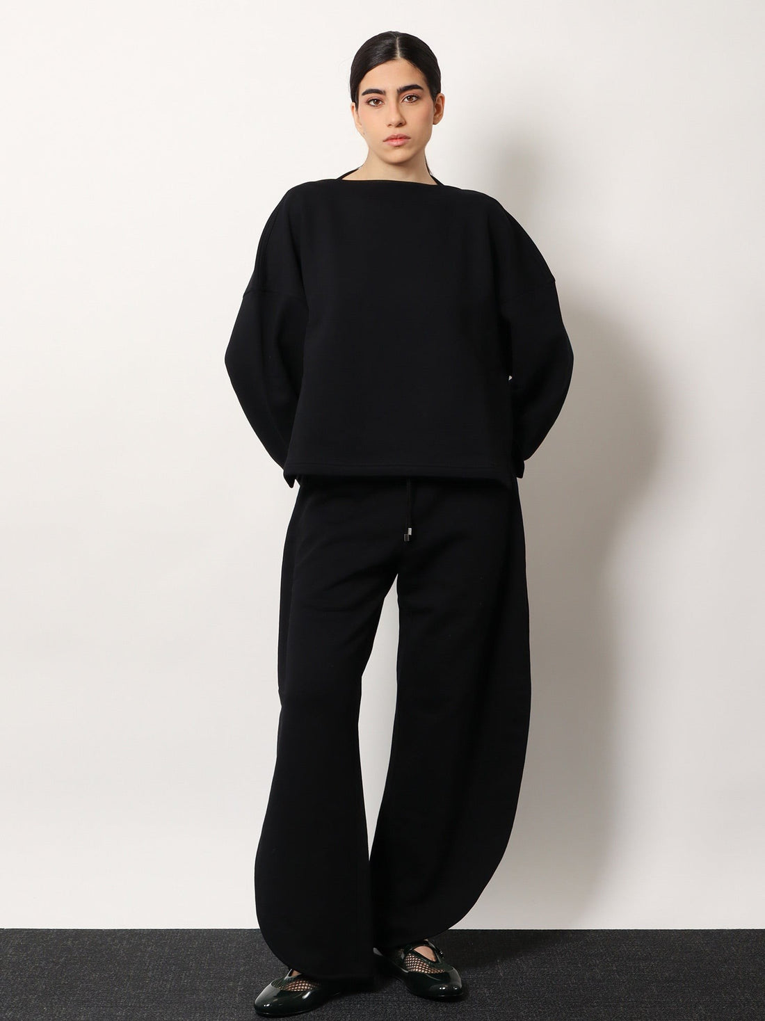 ALAIA - Boatneck cotton sweatshirt