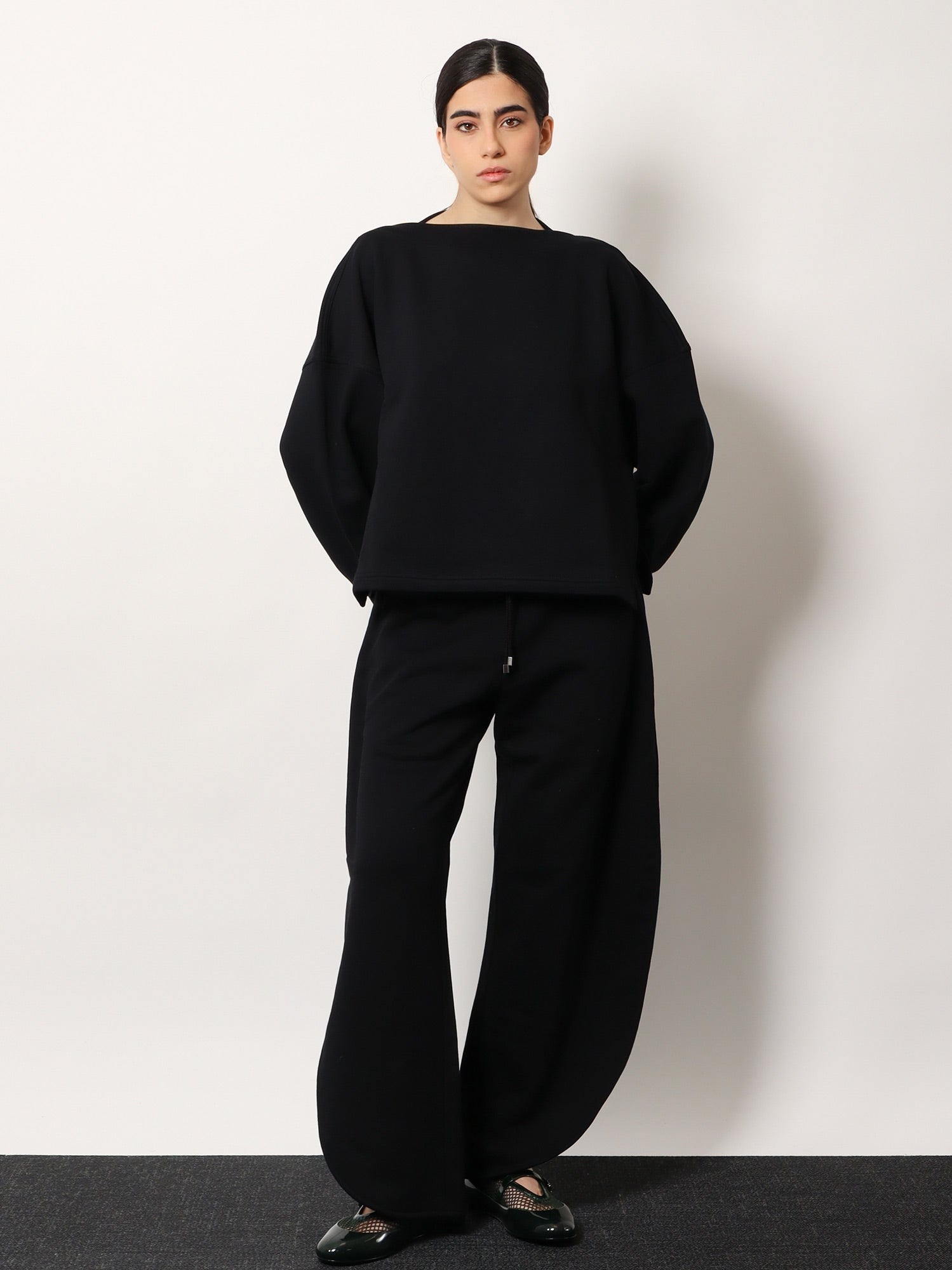 ALAIA - Boatneck cotton sweatshirt