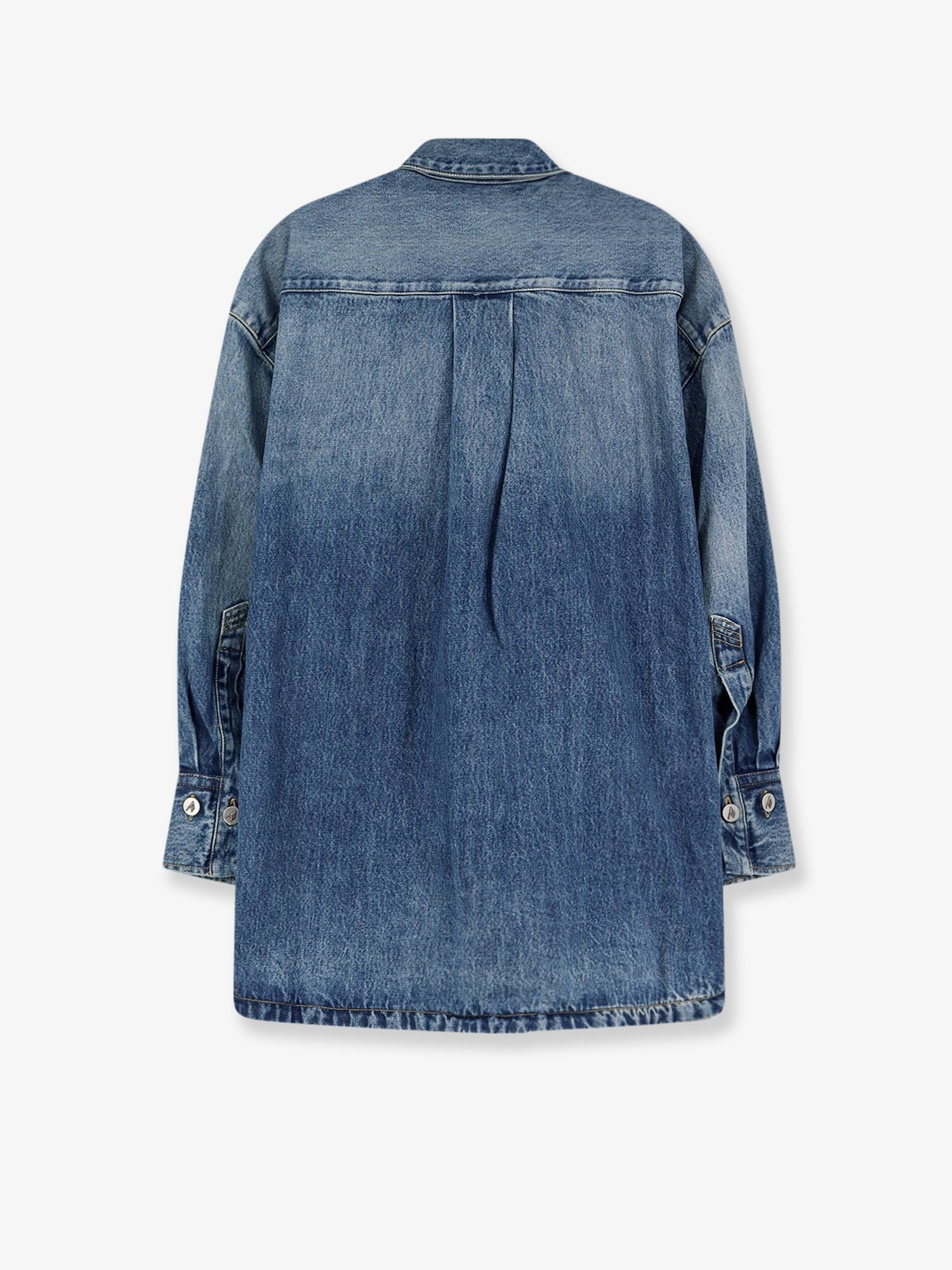 The Attico - Bomber blue denim shirt