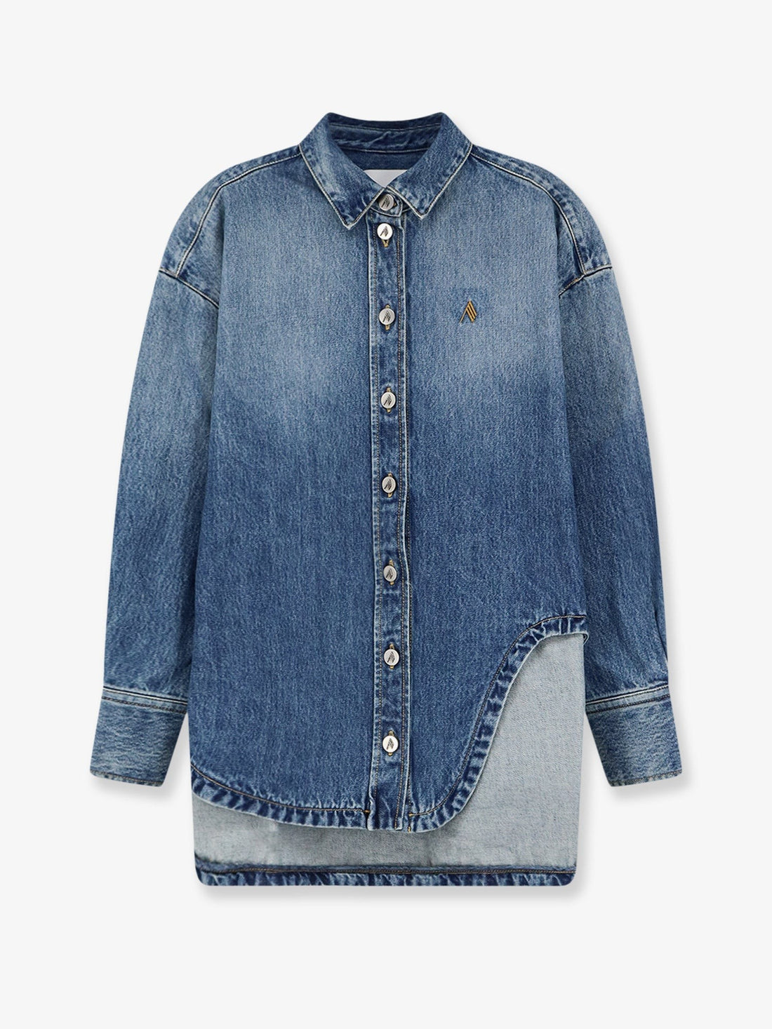 The Attico - Bomber blue denim shirt bomber-blue-denim-shirt_59b44dfa-a2ed-4043-b560-f2db0f8ebcd7
