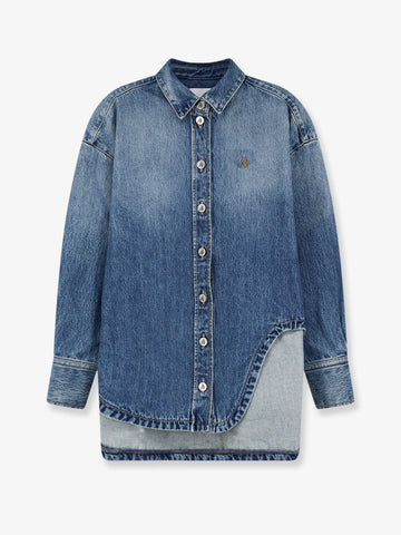 The Attico - Bomber blue denim shirt