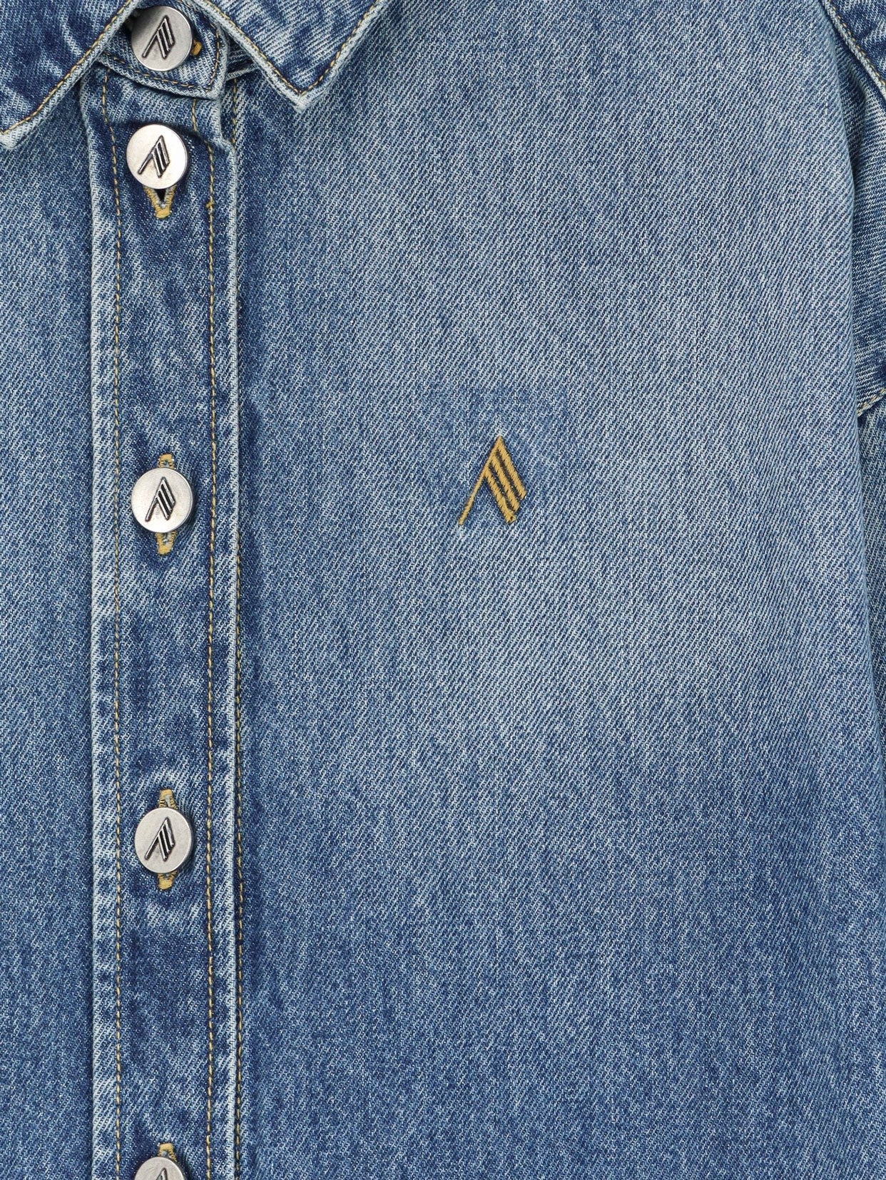 The Attico - Bomber blue denim shirt