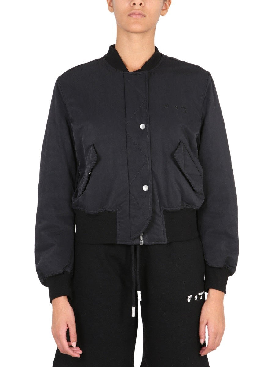 Off-white Off White - BOMBER CON STAMPA LOGO