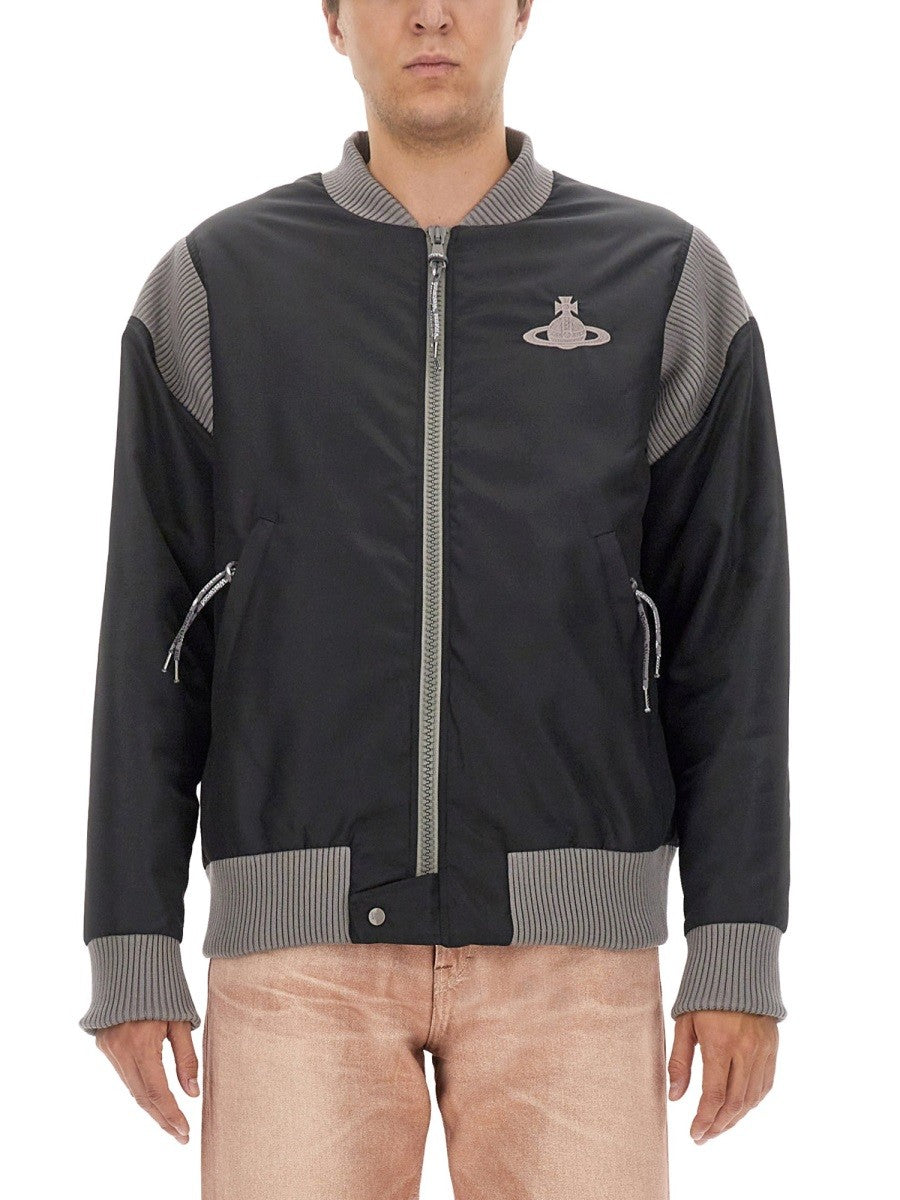 BOMBER JACKET WITH LOGO