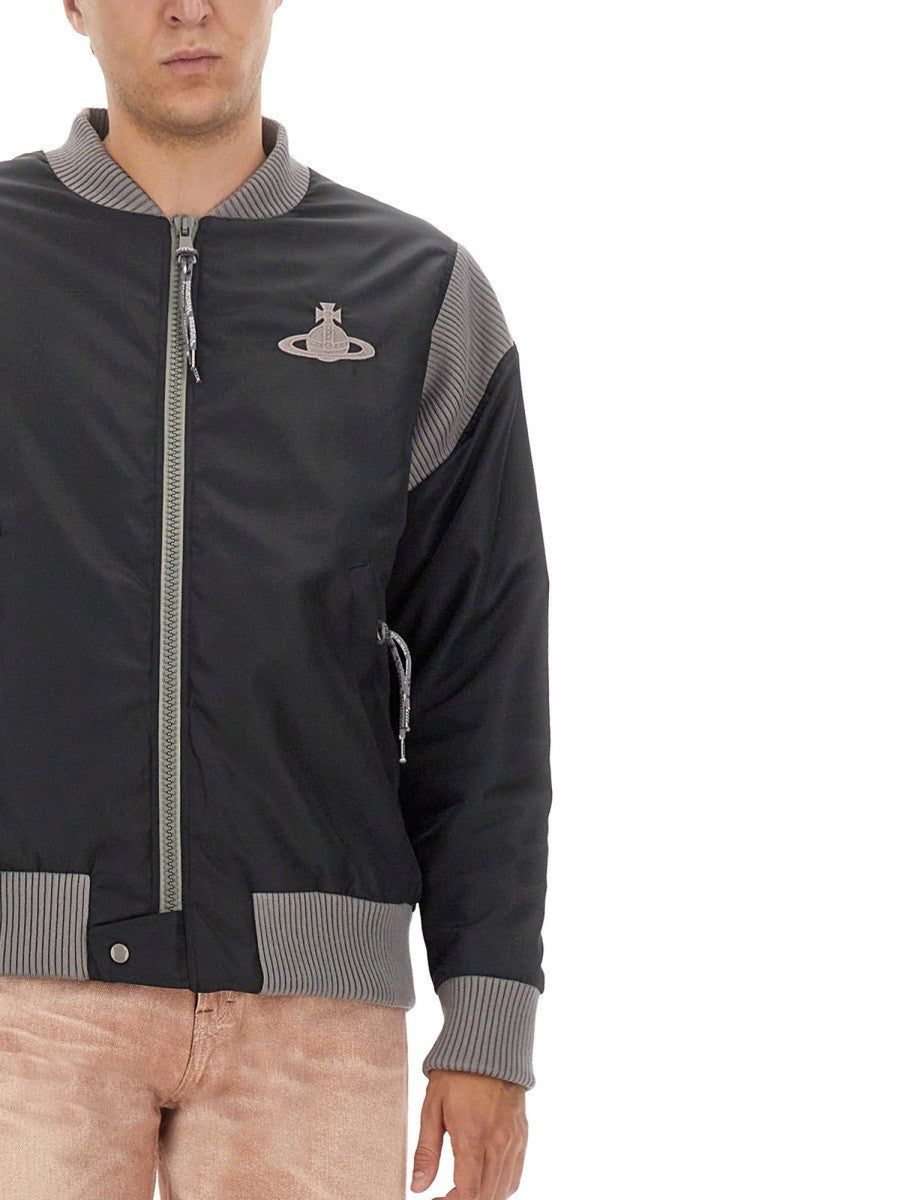 BOMBER JACKET WITH LOGO