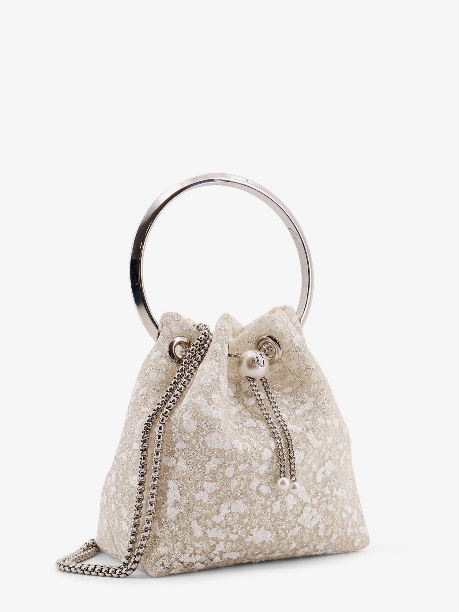 Bon Bon mesh bucket bag with micro sequins