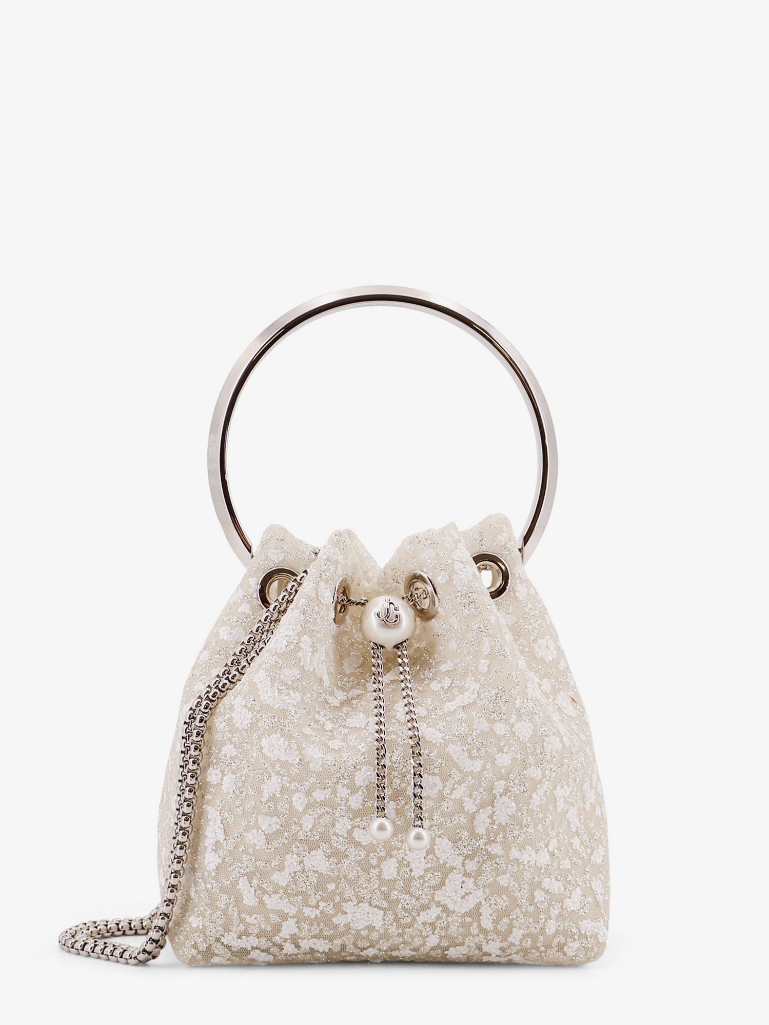 Bon Bon mesh bucket bag with micro sequins