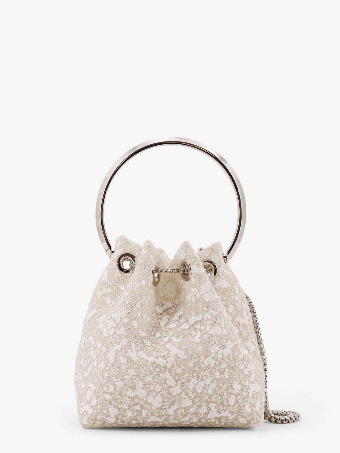 Bon Bon mesh bucket bag with micro sequins