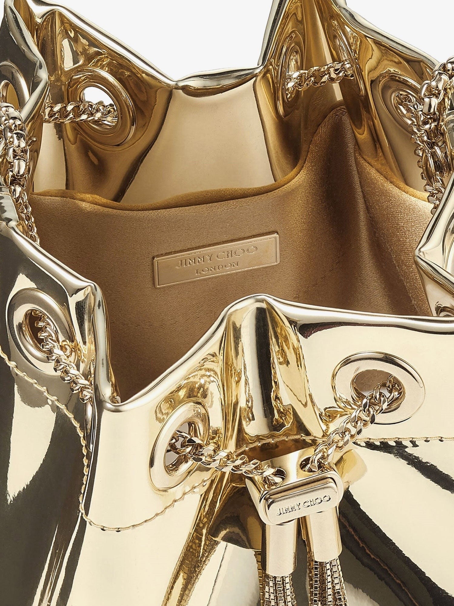 Jimmy Choo Jimmy Choo - Bon Bon Metallic Leather Bucket Bag