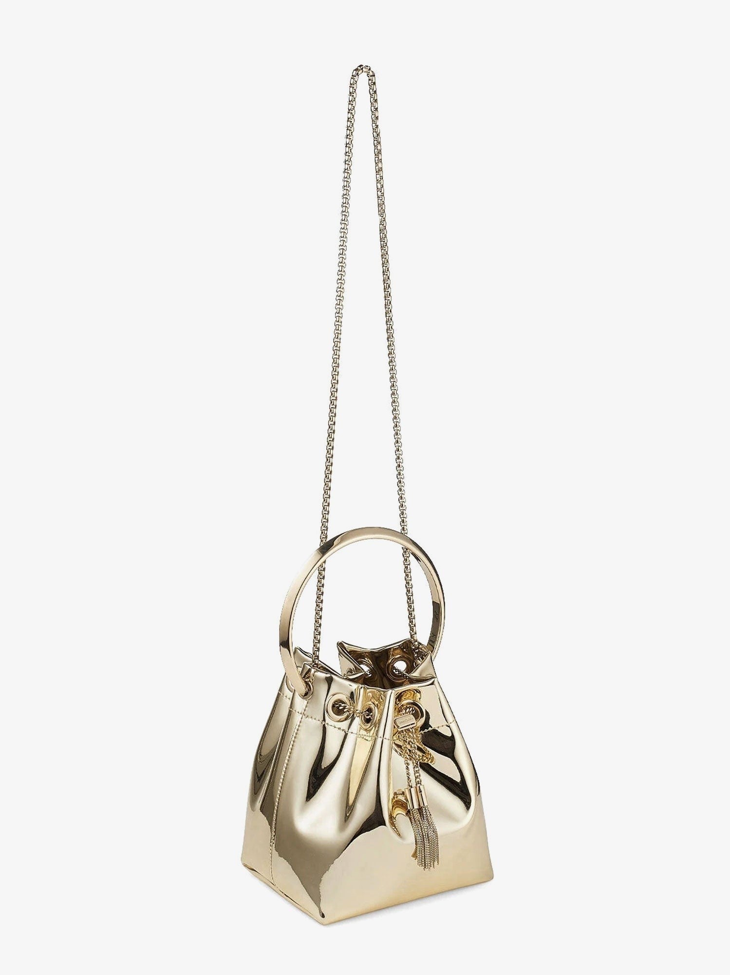 Jimmy Choo Jimmy Choo - Bon Bon Metallic Leather Bucket Bag