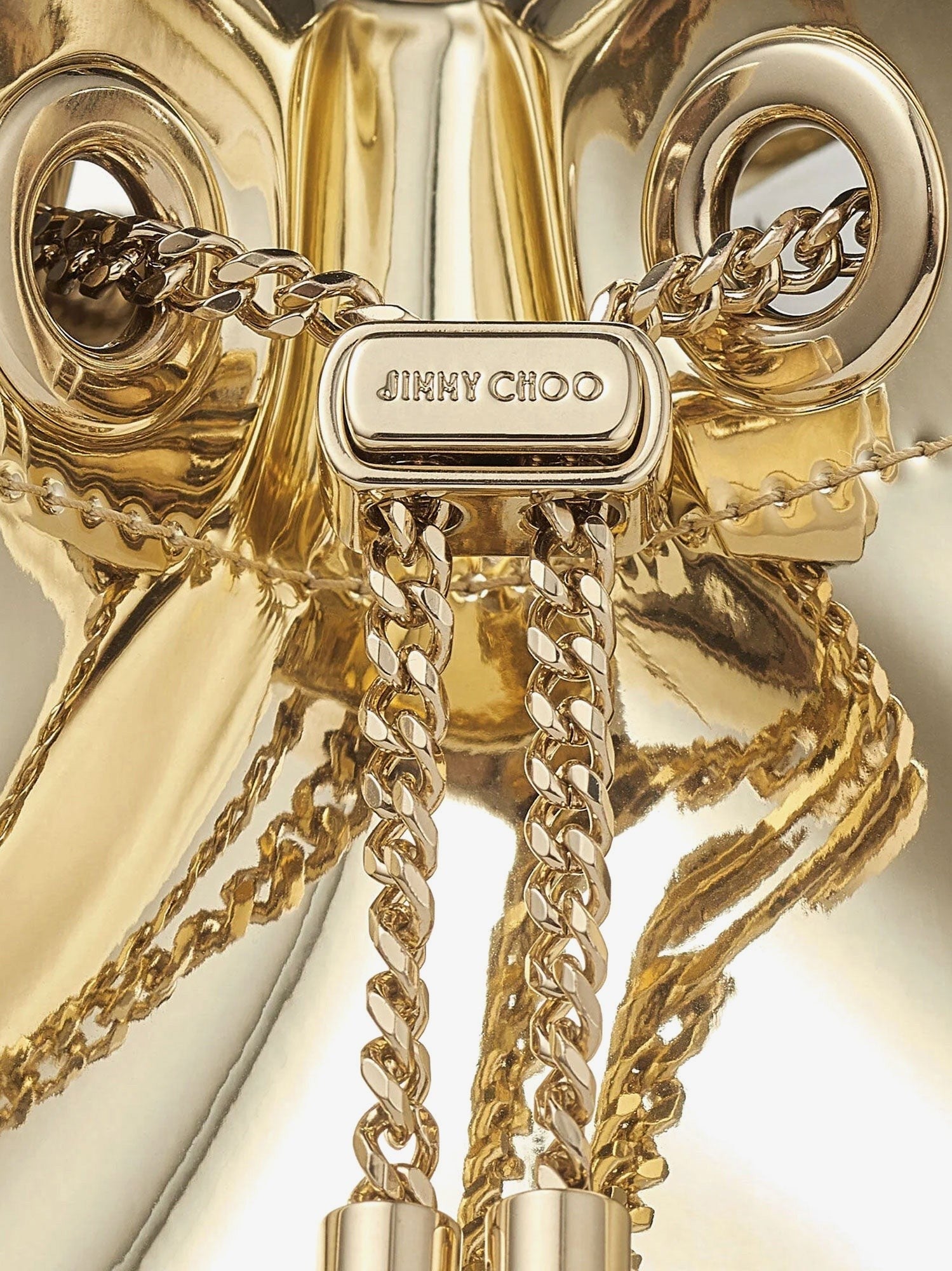 Jimmy Choo Jimmy Choo - Bon Bon Metallic Leather Bucket Bag