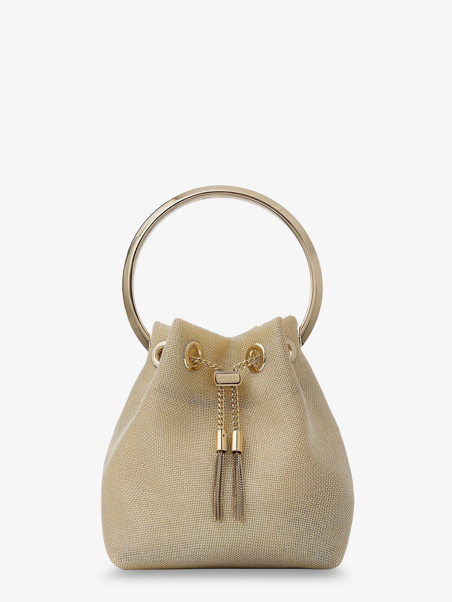 Jimmy Choo - Bon Bon metallic mesh bucket bag