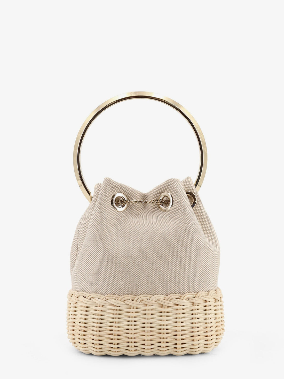 Jimmy Choo - Bon Bon raffia and canvas bucket bag bon-bon-raffia-and-canvas-bucket-bag_df472b16-854d-498b-8a93-b4876fcd7ef0
