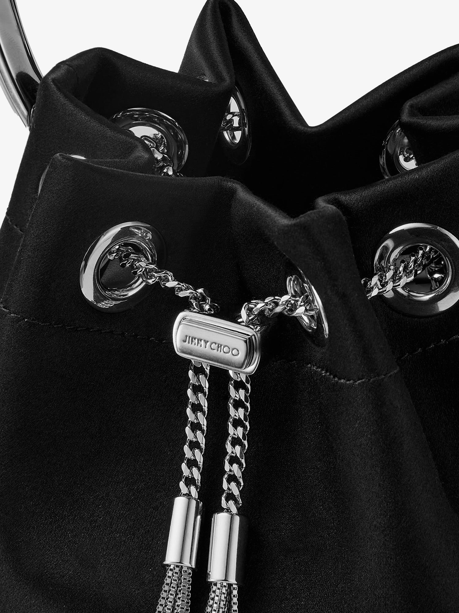 Jimmy Choo - Bon Bon satin bucket bag