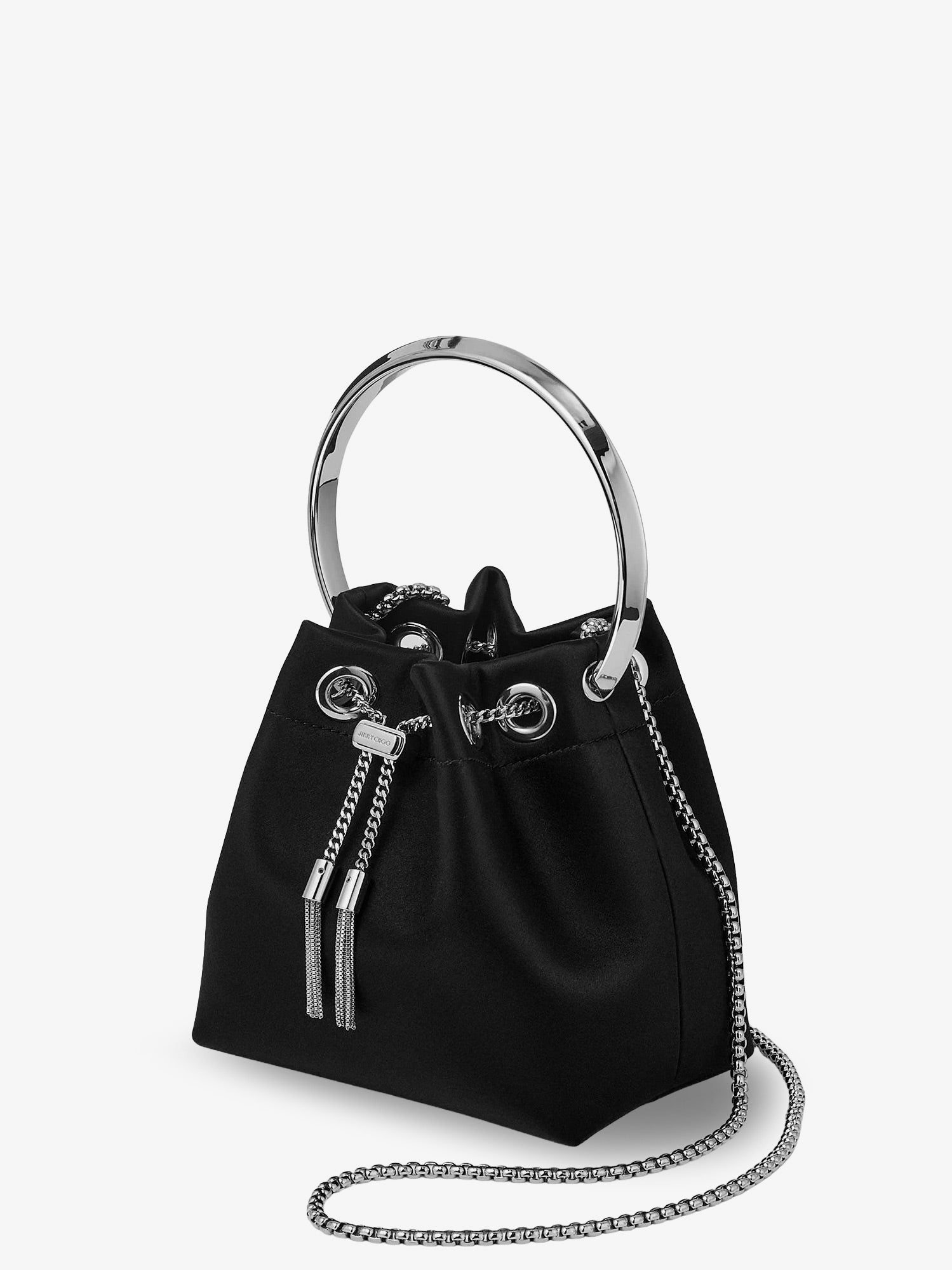 Jimmy Choo - Bon Bon satin bucket bag