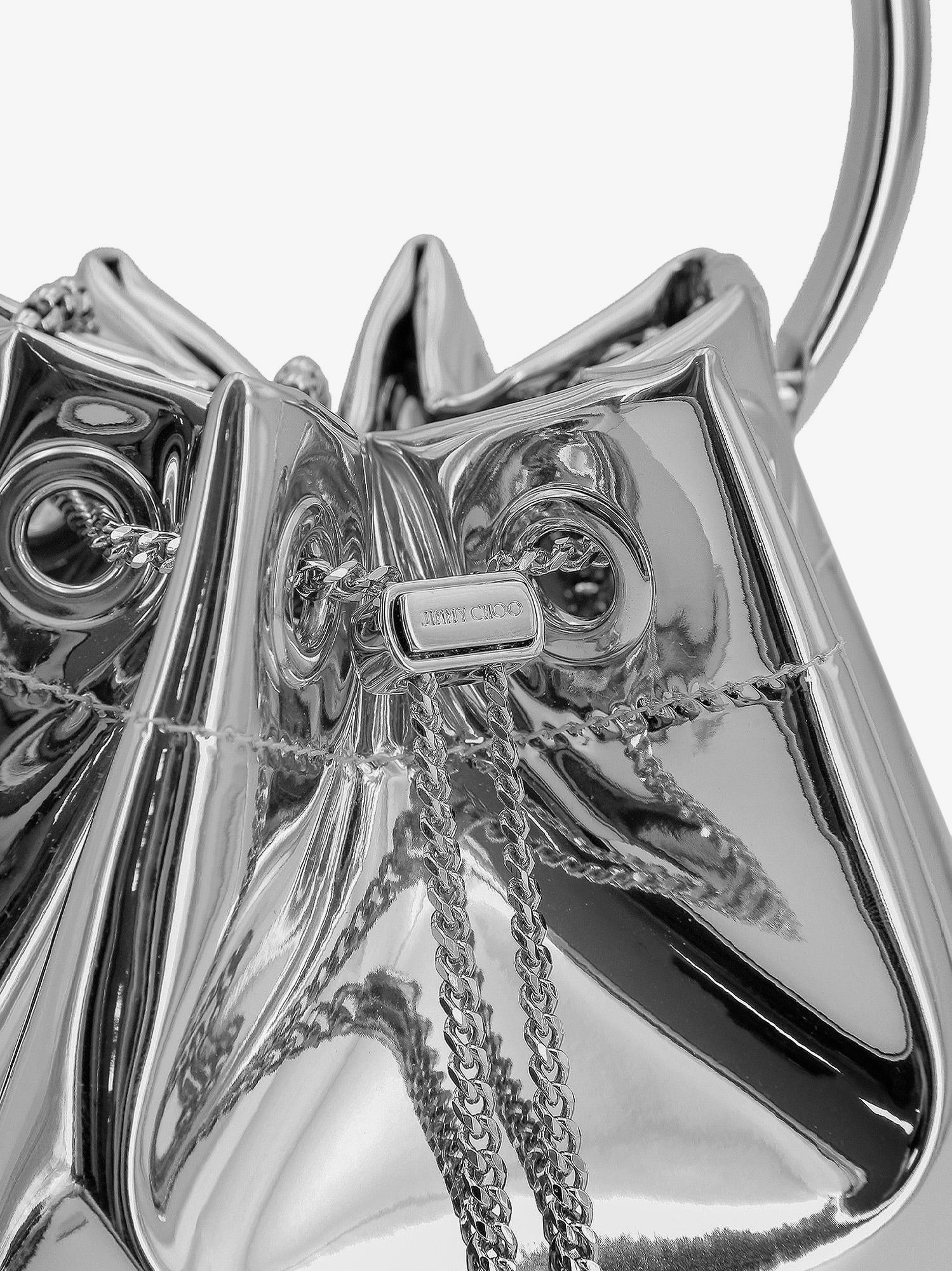 Jimmy Choo - Bonbon bucket bag in mirrored fabric