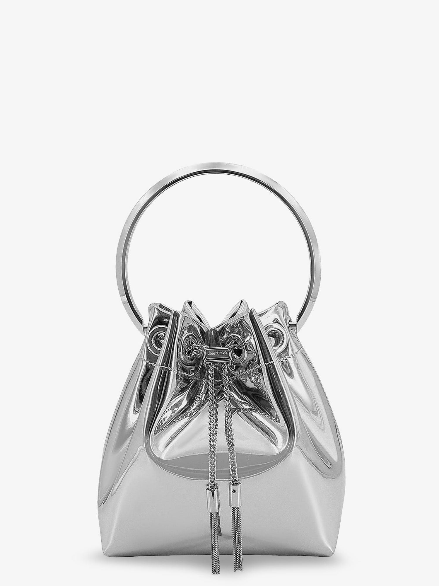 Jimmy Choo - Bonbon bucket bag in mirrored fabric