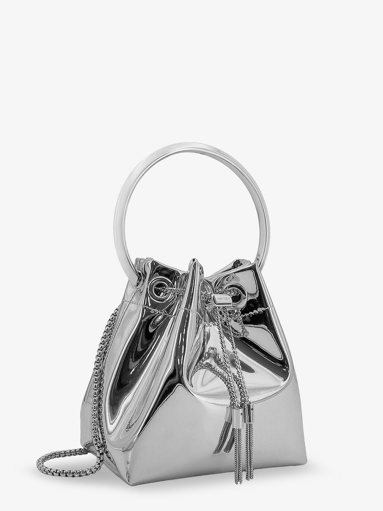 Jimmy Choo - Bonbon bucket bag in mirrored fabric