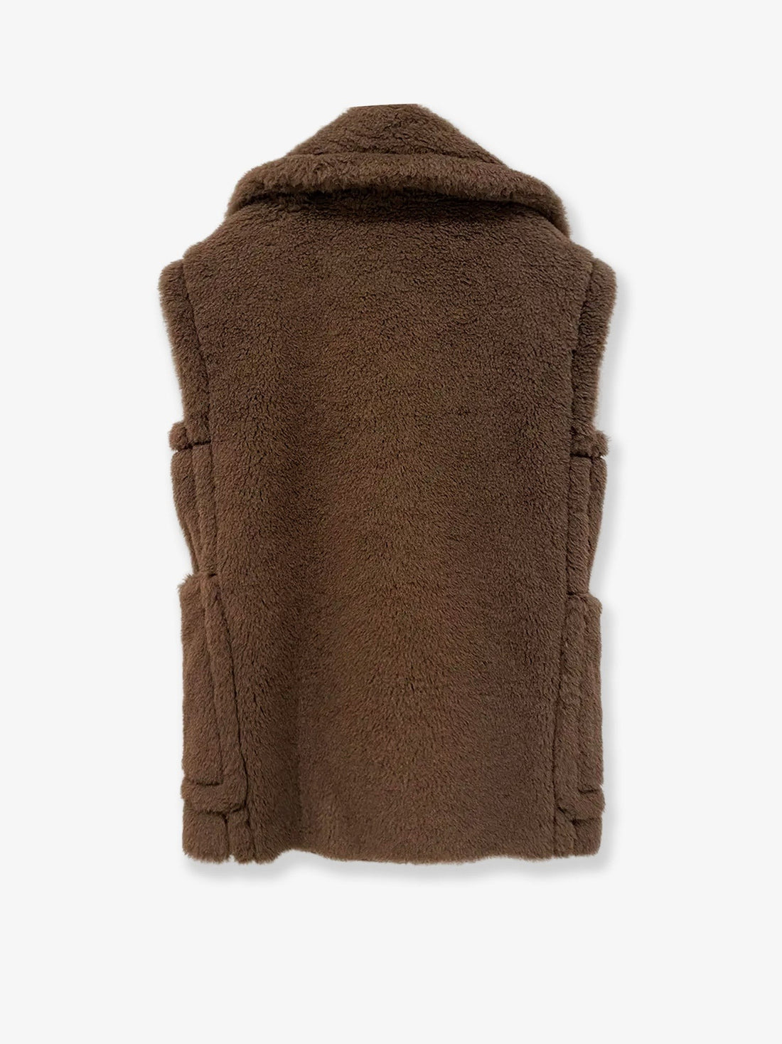 Bormida alpaca and wool sleeveless coat