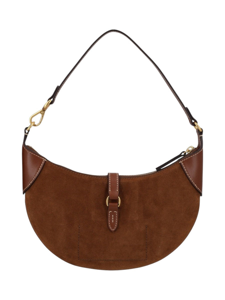 Polo Ralph Lauren - Small Polo ID Suede Shoulder Bag brown color