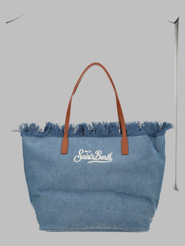 MC2 SAINT BARTH MC2 SAINT BARTH - BORSA "CITY" IN DENIM CON FRANGE