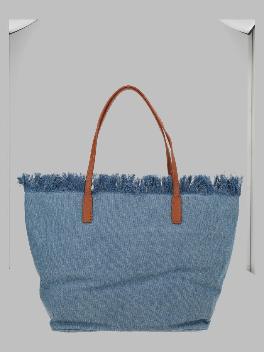 MC2 SAINT BARTH MC2 SAINT BARTH - BORSA "CITY" IN DENIM CON FRANGE