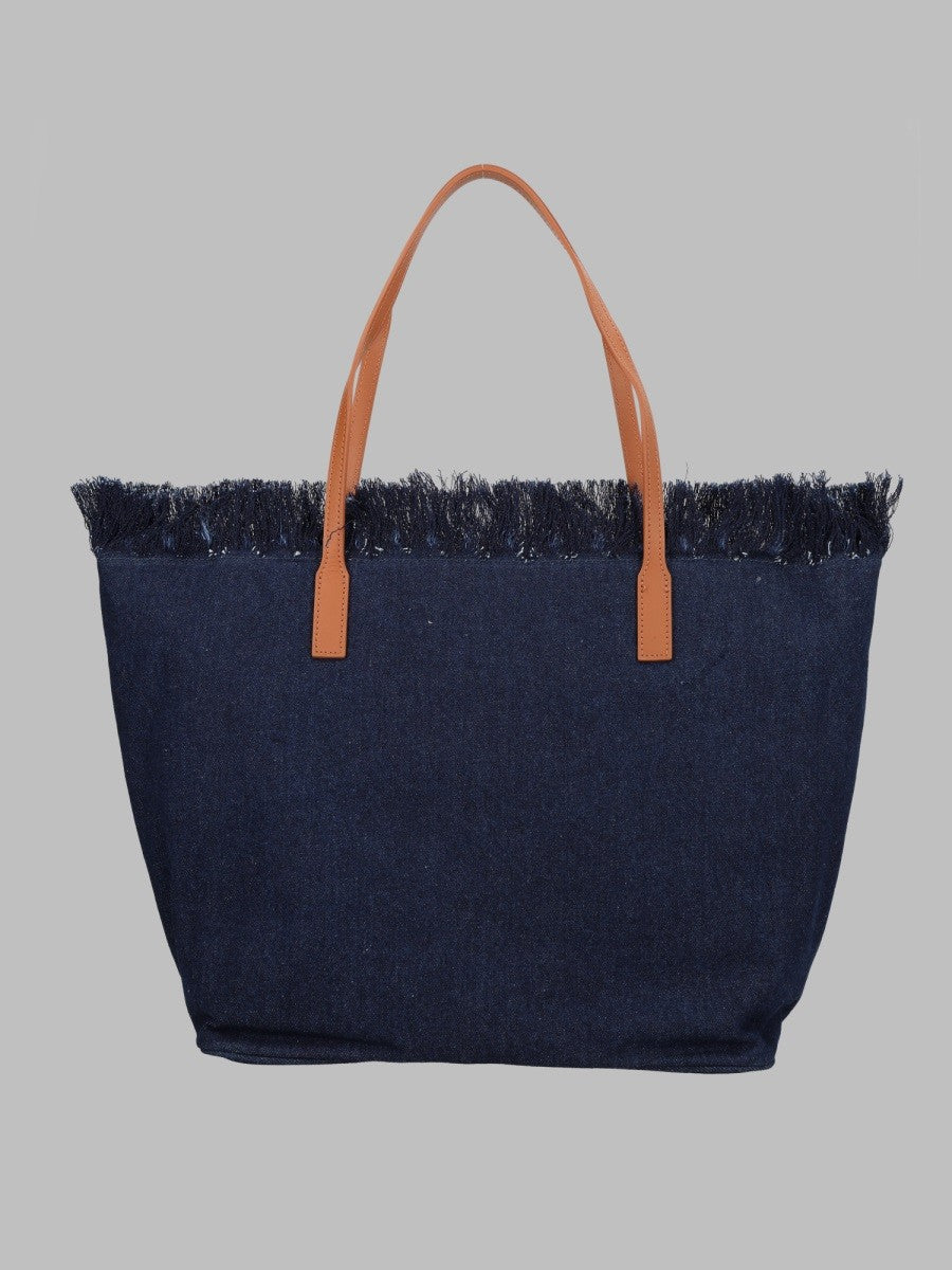 MC2 SAINT BARTH MC2 SAINT BARTH - BORSA "CITY" IN DENIM CON FRANGE