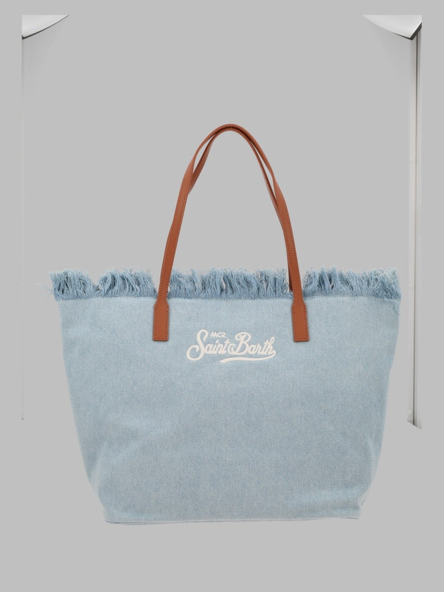 MC2 SAINT BARTH MC2 SAINT BARTH - BORSA "CITY" IN DENIM CON FRANGE