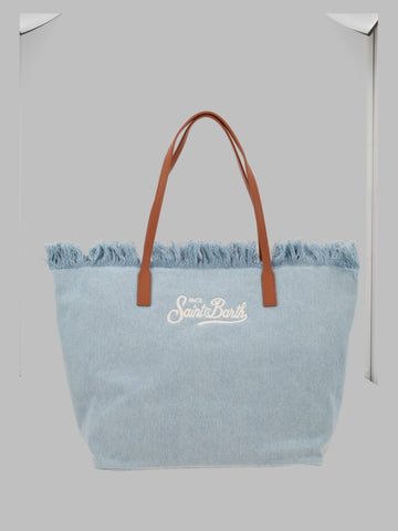 MC2 SAINT BARTH MC2 SAINT BARTH - BORSA "CITY" IN DENIM CON FRANGE