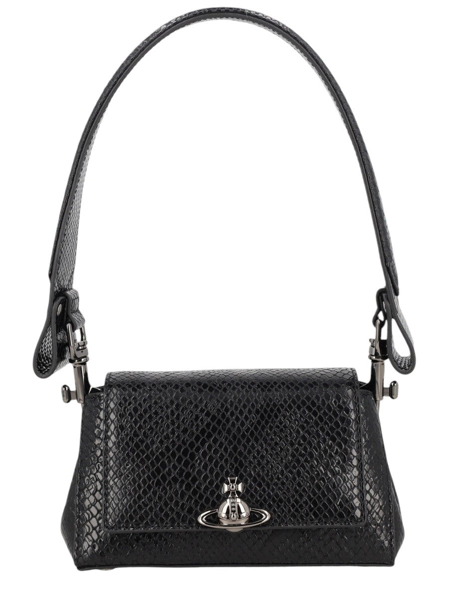 Vivienne Westwood - BORSA "HAZEL" klosmo-hazel-black-leather-shoulder-bag-a1b2c3d4