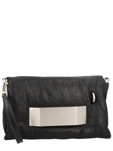 RICK OWENS - BORSA IN PELLE PILLOW GRIFFIN Black UNI