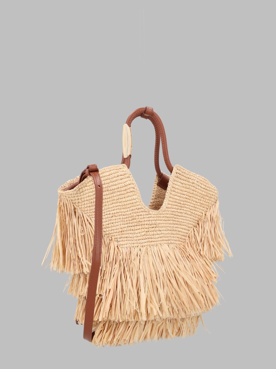 ZIMMERMANN - BORSA TOTE "GOLDENTIME" SMALL CON FRANGE