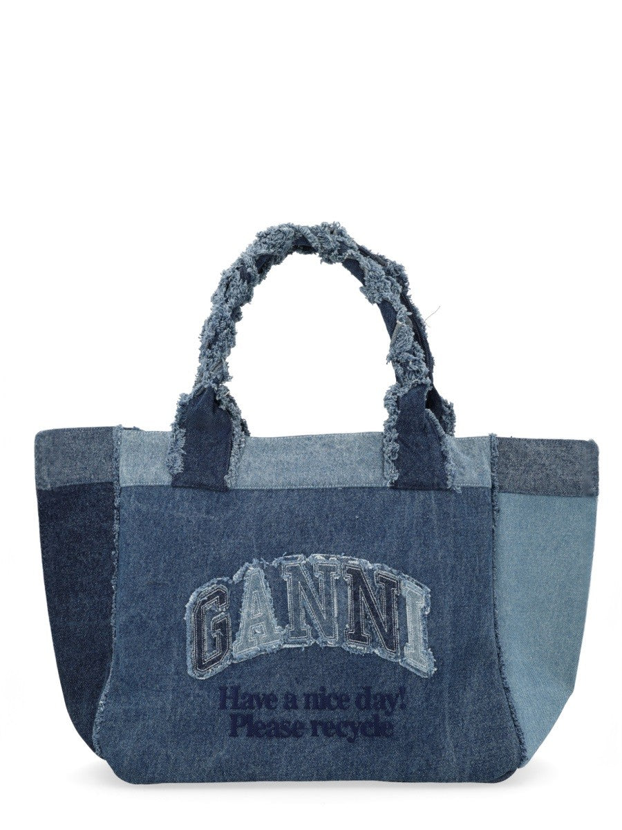 GANNI - BORSA TOTE MEDIUM IN DENIM borsa-tote-medium_49fd4be5-21ad-45f7-b6ea-9c3586d7249d