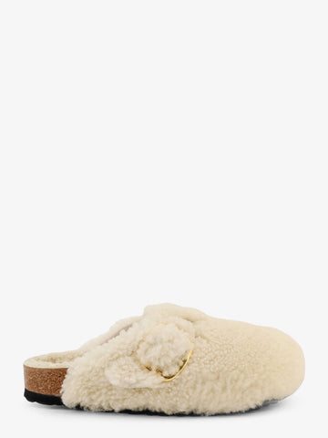 Boston Big Buckle Shearling mule
