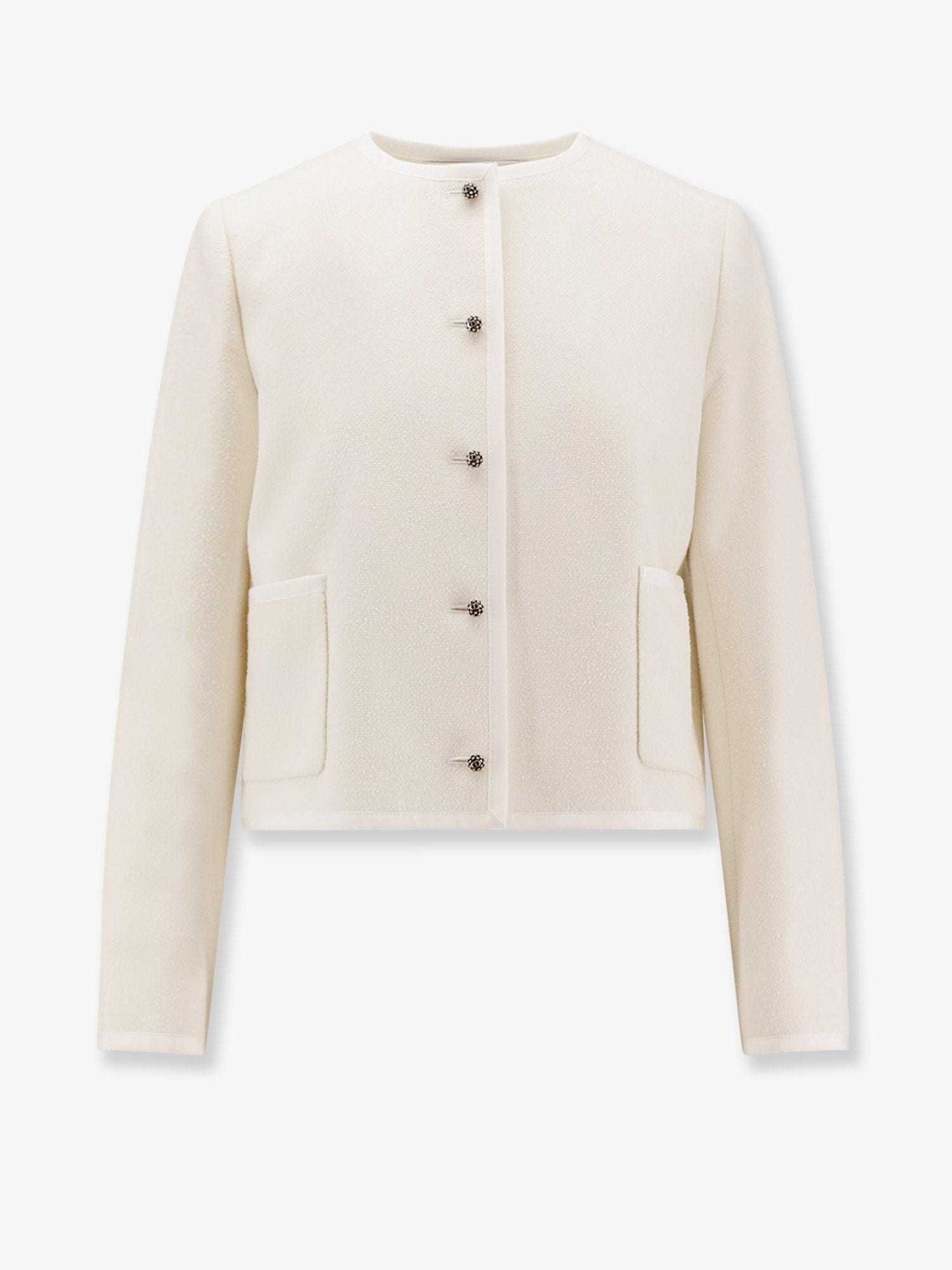 Bouclé cotton and virgin wool blazer