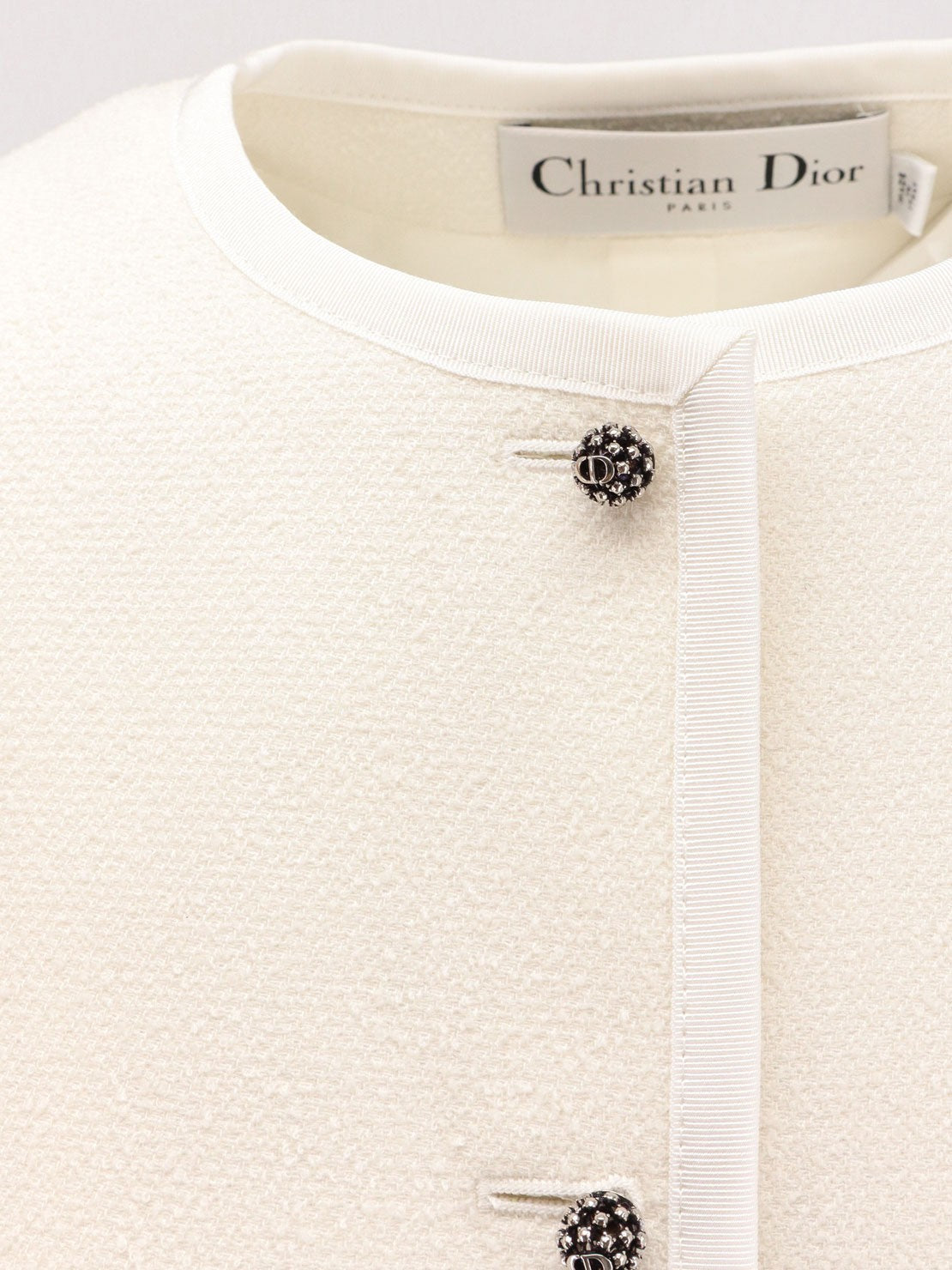 Bouclé cotton and virgin wool blazer