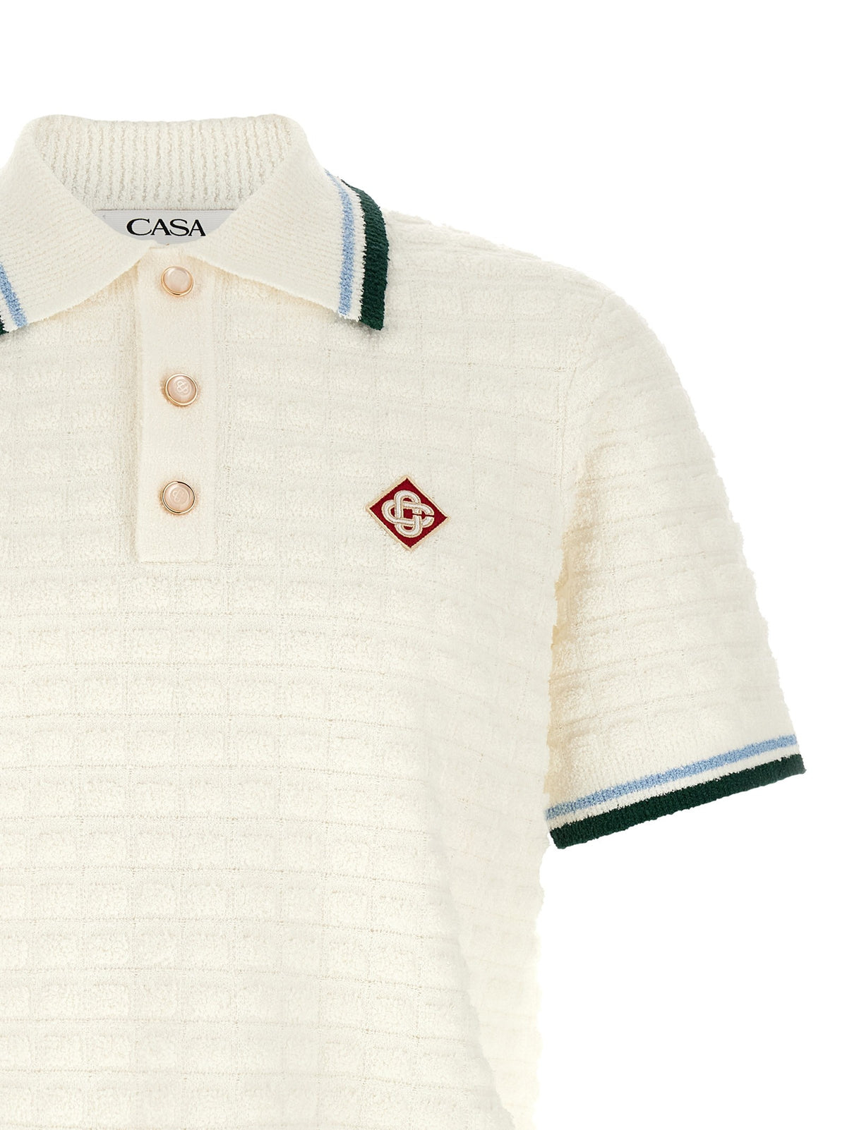 CASABLANCA - Bouclé polo shirt
